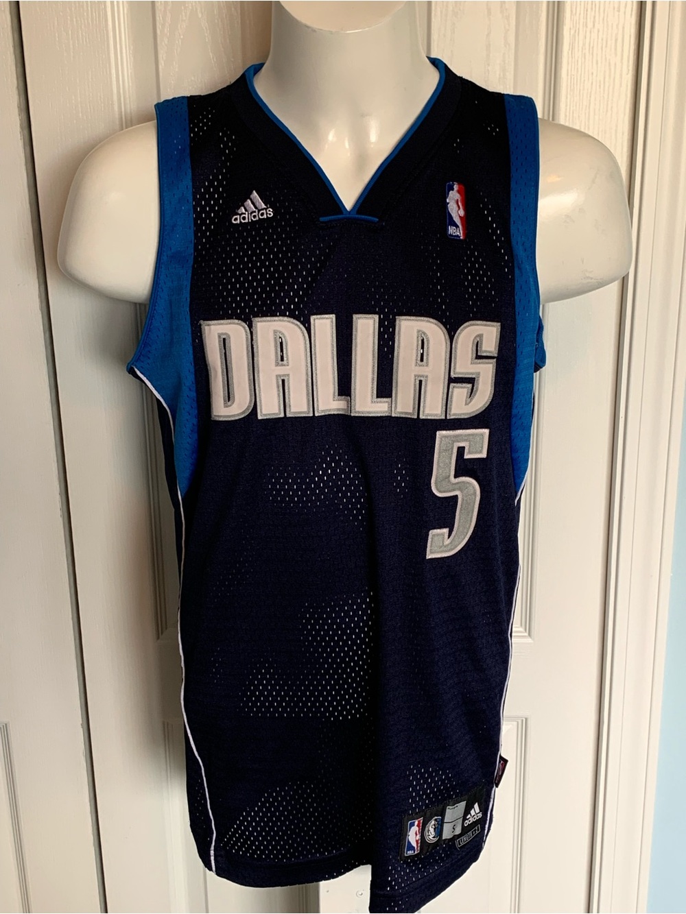adidas Dallas Mavericks Navy and Royal Blue #5 Basketball Jersey